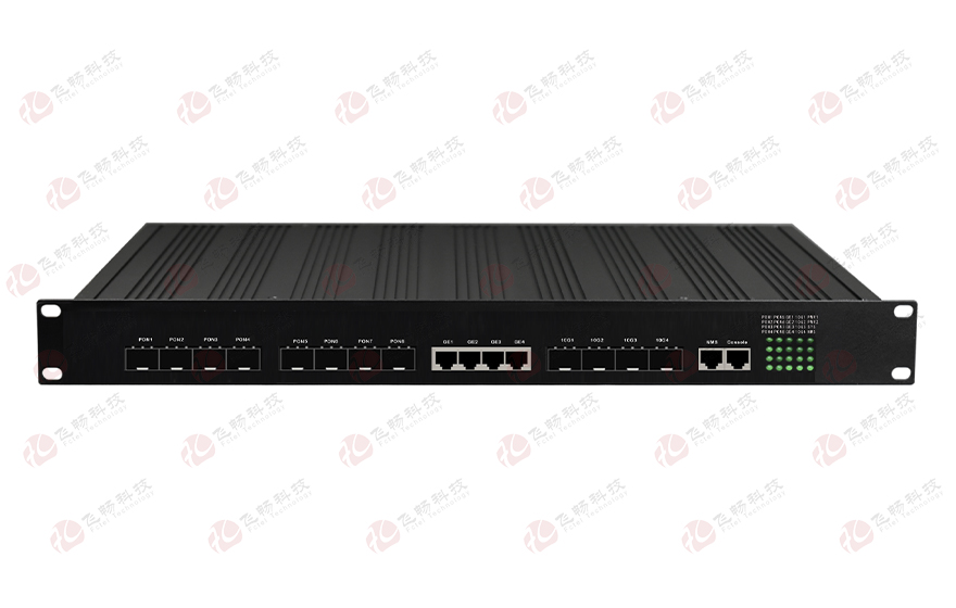 飛暢科技-8口EPON光+4路千兆電+4路萬兆光   EPON OLT