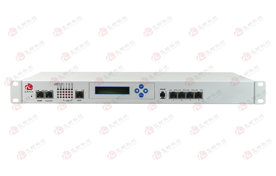 飛暢科技-16E1+4xFE 物理隔離 帶LCD顯示 PDH光端機(jī)