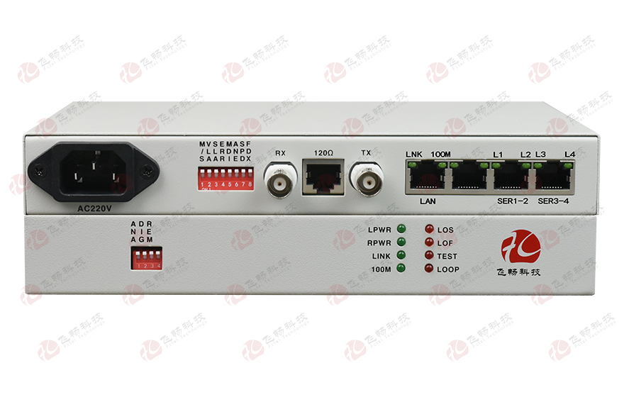 飛暢科技-成幀E1-ETH+4RS232協(xié)議轉(zhuǎn)換器